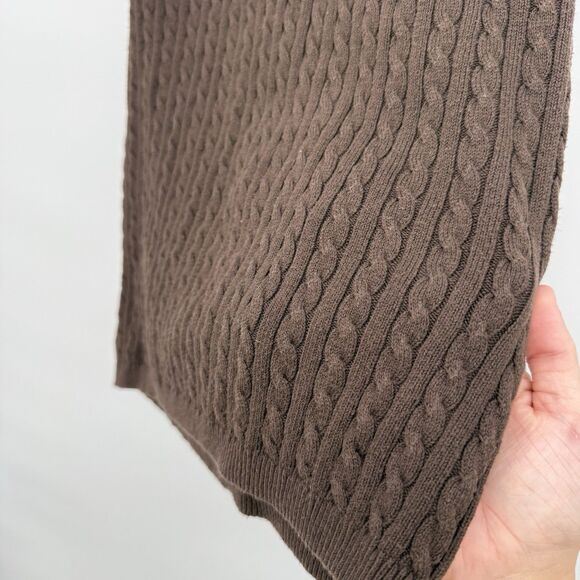 Gap Brown Y2k Halter Cable Knit Tank Top Cotton Size Large - Picture 4 of 11